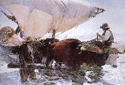 Joaquin Sorolla Return fishing oil painting artist